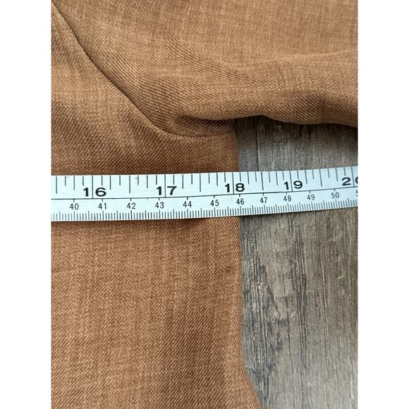 Orange Creek Los Angeles Faux Button Back Sz S Top Rust Balloon Sleeve USA Made - Picture 15 of 16